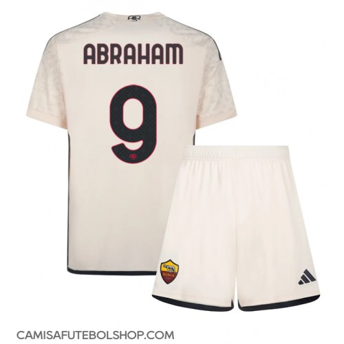 Camisa de time de futebol AS Roma Tammy Abraham #9 Replicas 2º Equipamento Infantil 2023-24 Manga Curta (+ Calças curtas)